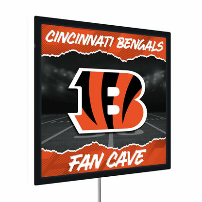 Team Sports America Value - Cincinnati Bengals 23"H x 23"L LED Wall Decor, Edgelite, Square