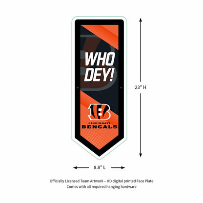 Team Sports America Classic - LED Wall Decor, Pennant, Cincinnati Bengals