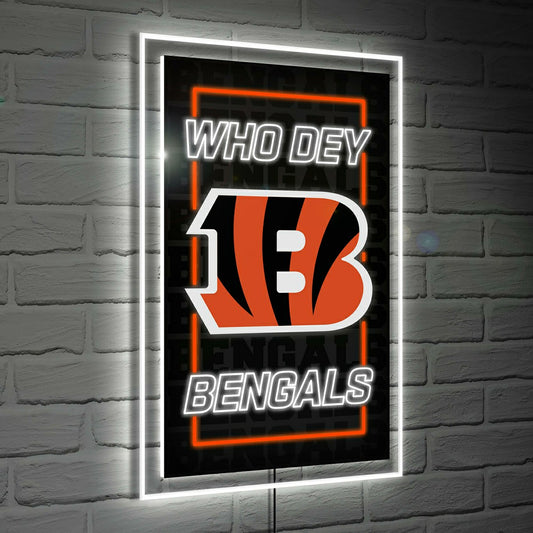Team Sports America Essential - Cincinnati Bengals NFL Football Rectangle Neolite LED Decor