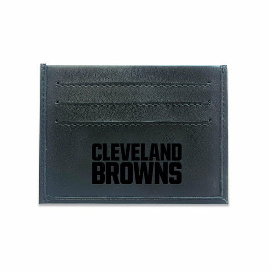 Team Sports America Signature - Front Pocket Wallet w/ RFID Blocking, Cleveland Browns, Black