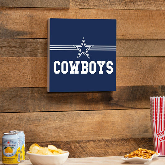Team Sports America Essential - Dallas Cowboys Wood Wall Sign, 12x12