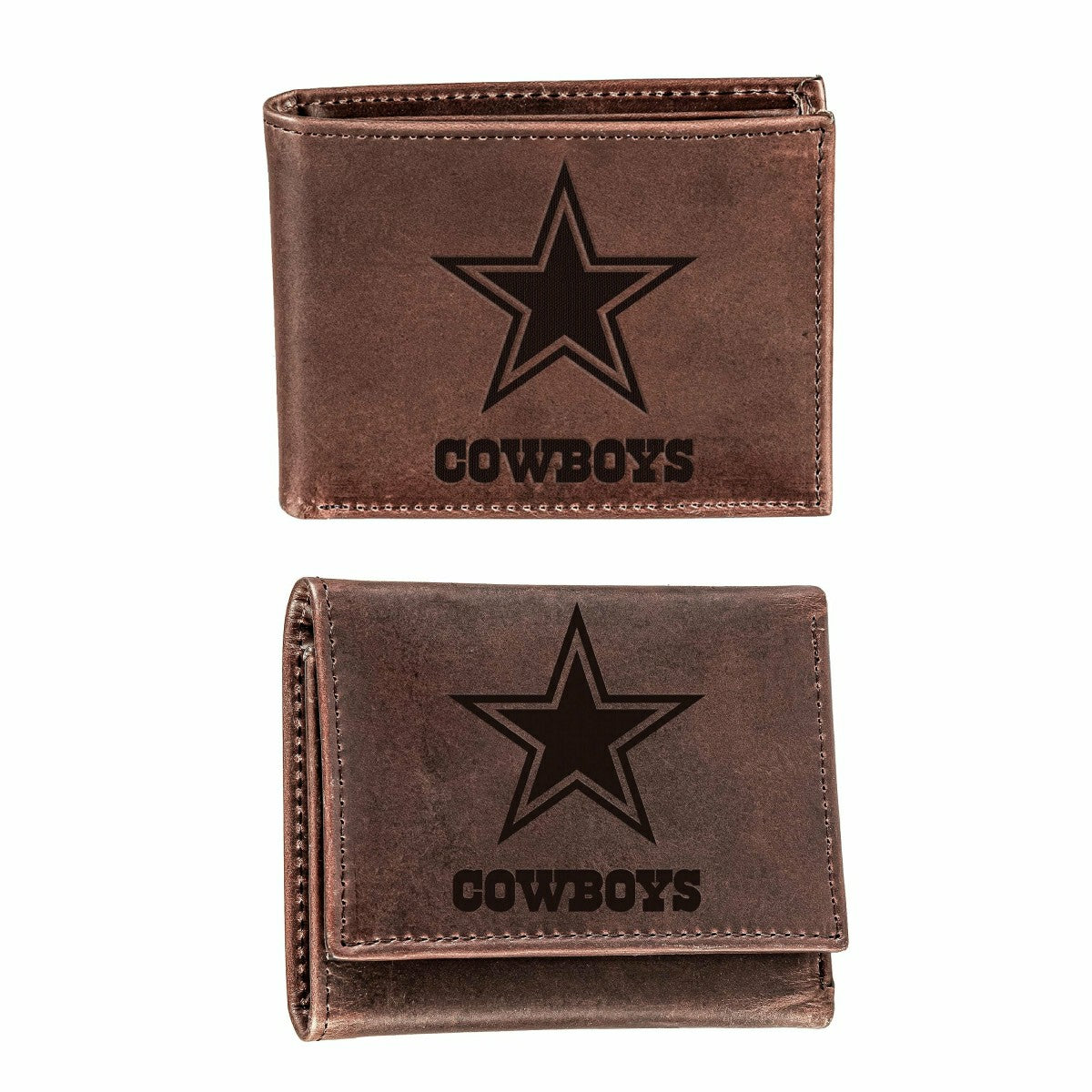 Team Sports America Trending - Dallas Cowboys, Bi-Fold and Tri-Fold Wallet Gift Set, Brown