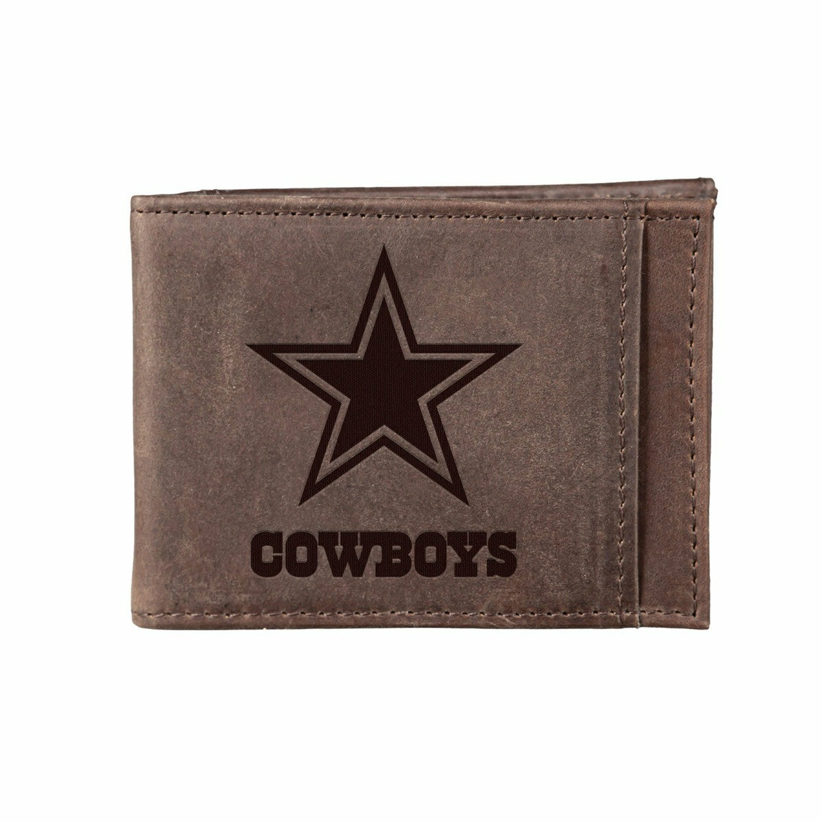 Team Sports America Classic - Front Pocket Wallet w/ RFID Blocking, Dallas Cowboys, Brown