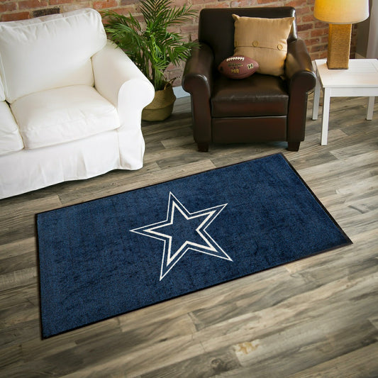 Team Sports America Value - 3'x5' Large USA Indoor Outdoor Entryway Mat, Dallas Cowboys