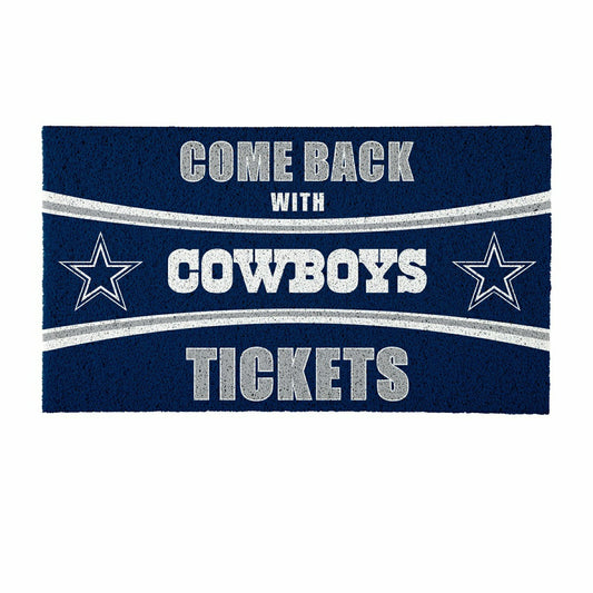 Team Sports America Best Seller - 28" x 16" PVC Trapper Mat, Come Back with Tickets, Dallas Cowboys