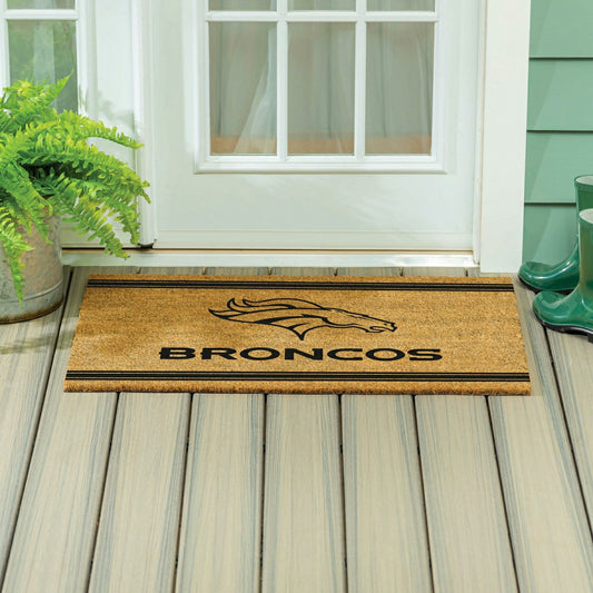 Team Sports America Recommended - Denver Broncos Large One Color Coir Mat, 36"x24"