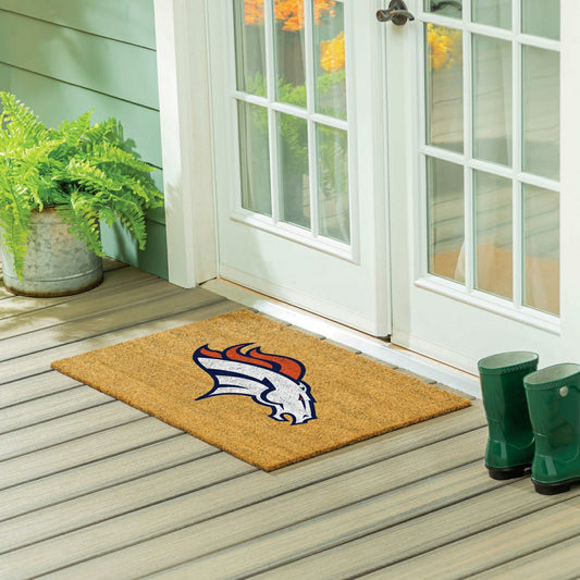 Team Sports America Exclusive - Denver Broncos Large Full Color Coir Mat, 36"x24"