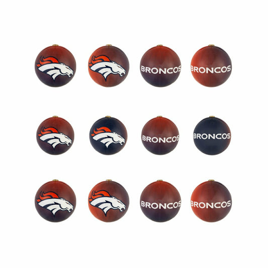 Team Sports America Signature - 12pc Ornament Set, Denver Broncos