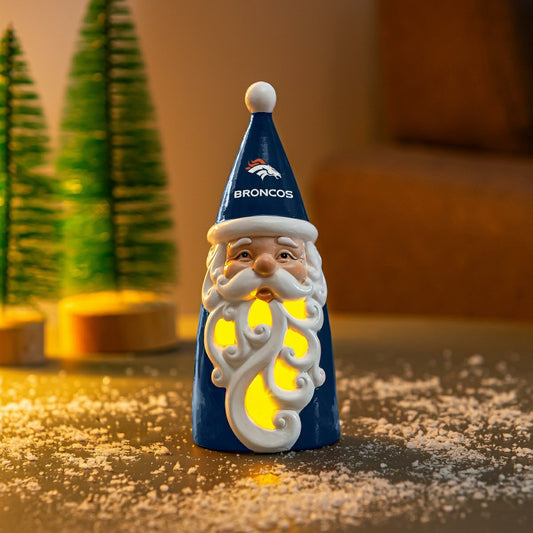 Team Sports America Exclusive - Denver Broncos Santa LED Statuary, 8"