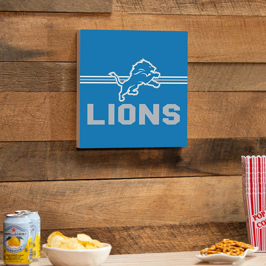 Team Sports America Trending - Detroit Lions Wood Wall Sign, 12x12