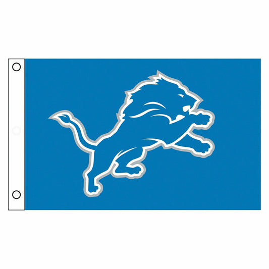 Team Sports America Signature - Detroit Lions Single Sided Flag w/ 2 Grommets, 3'x5'