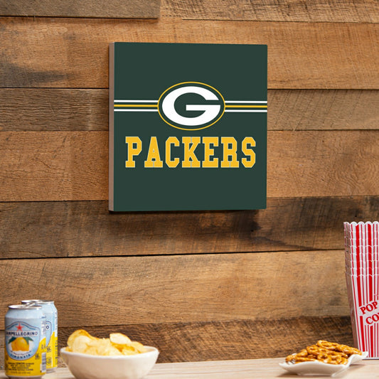Team Sports America Essential - Green Bay Packers Wood Wall Sign, 12x12