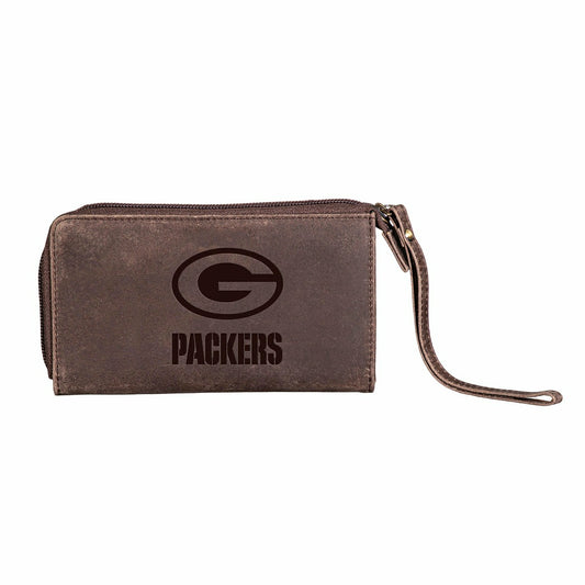 Team Sports America Everyday - Wristlet Wallet, Brown, Green Bay Packers