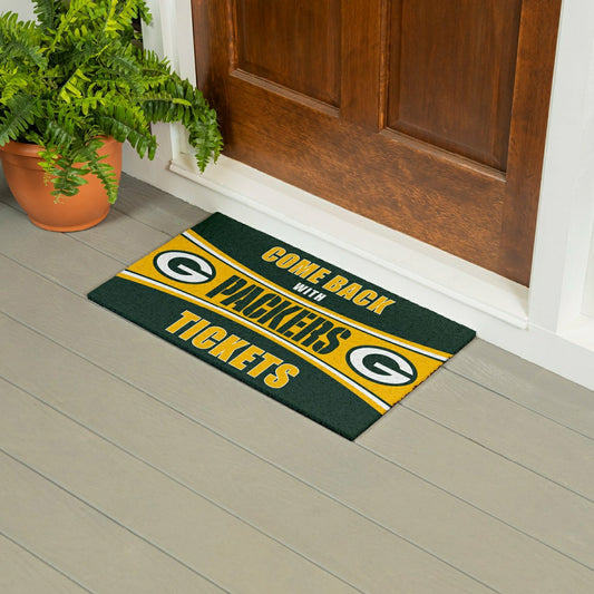 Team Sports America Everyday - 28" x 16" PVC Trapper Mat, Come Back with Tickets, Green Bay Packers