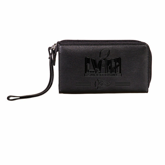 Team Sports America Signature - Kansas City Chiefs SB58 Champions Black Wristlet Wallet