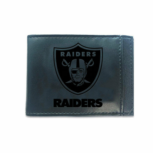 Team Sports America Exclusive - Front Pocket Wallet w/ RFID Blocking, LAS VEGAS RAIDERS, Black