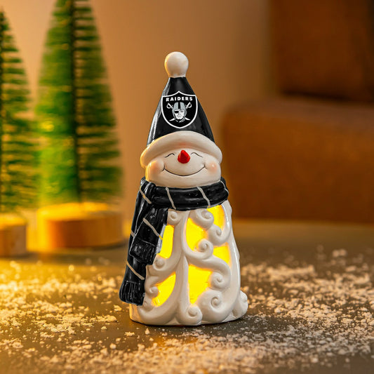 Team Sports America Classic - Las Vegas Raiders Snowman LED Statuary, 8"