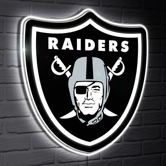 Team Sports America Trending - Las Vegas Raiders LED Wall Decor, Glazelite, Logo