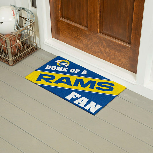 Team Sports America Essential - Los Angeles Rams, PVC Mat COLOR, Home of a Fan