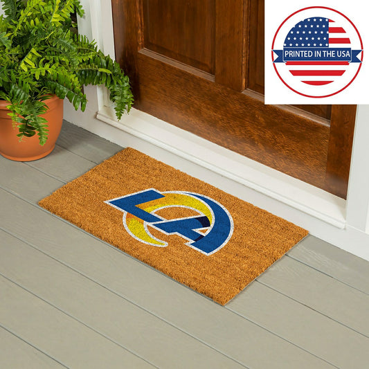 Team Sports America Essential - Coir Mat, 16"x28", Los Angeles Rams