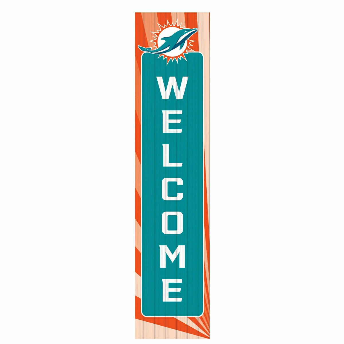 Team Sports America Classic - Miami Dolphins Summer Seasonal Single Sided Large Leaner, 46"