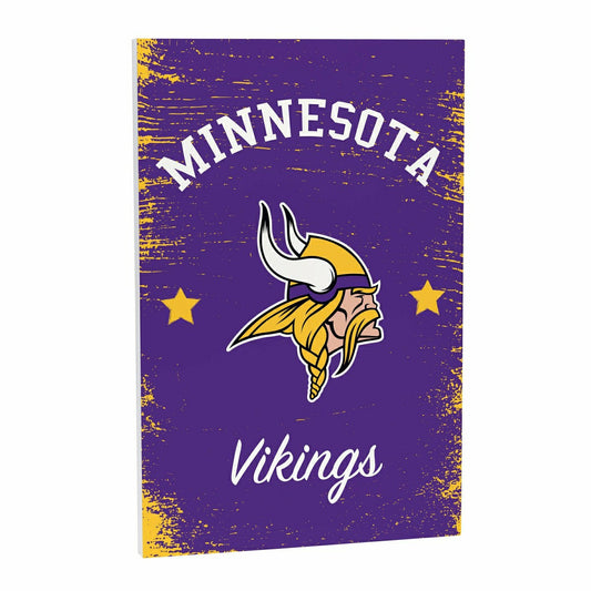 Team Sports America Essential - Minnesota Vikings Wood Wall Sign, 16x24