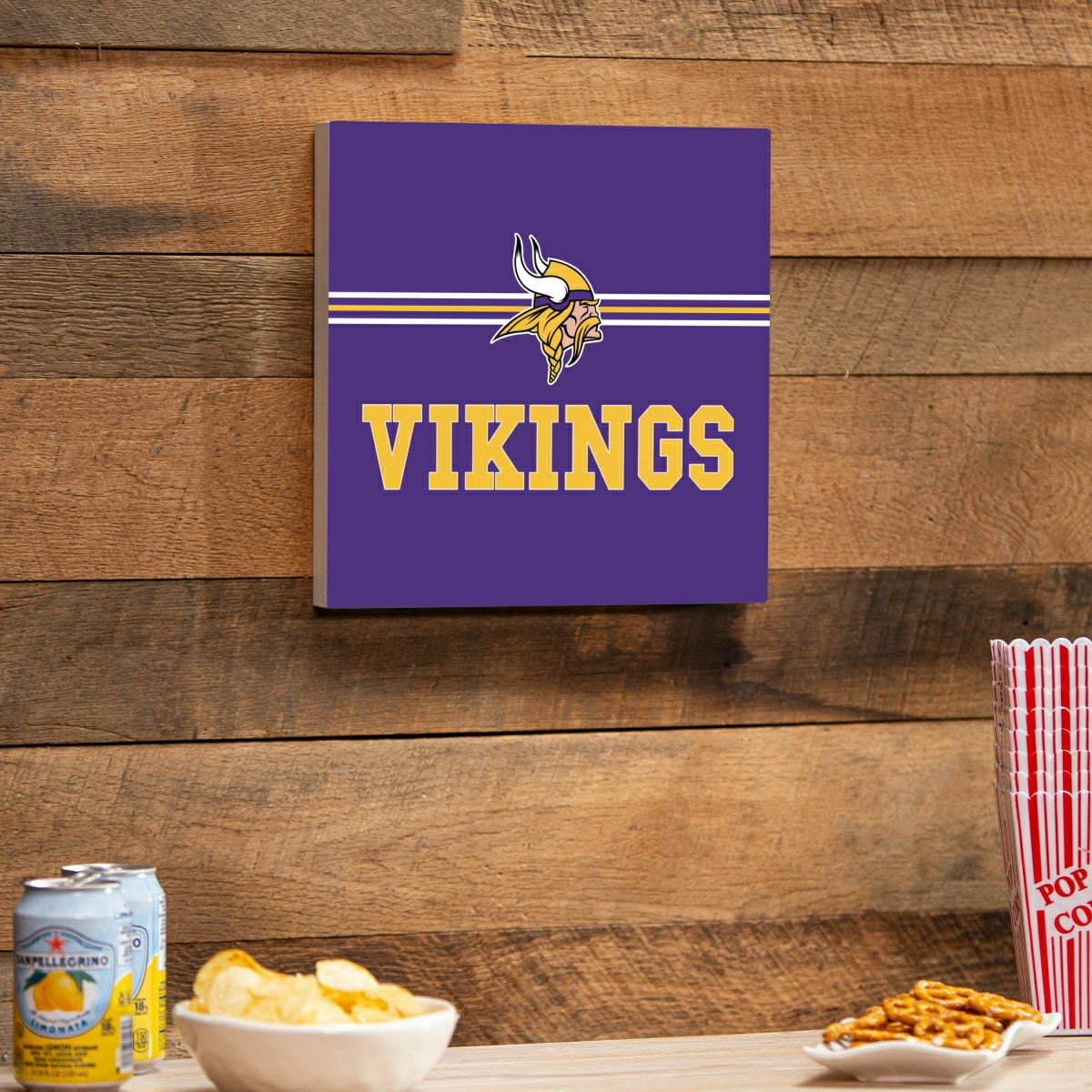 Team Sports America Value - Minnesota Vikings Wood Wall Sign, 12x12