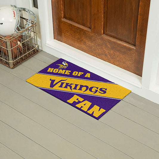 Team Sports America Everyday - Minnesota Vikings, PVC Mat COLOR, Home of a Fan