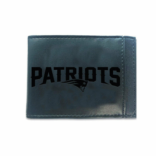 Team Sports America Value - Front Pocket Wallet w/ RFID Blocking, New England Patriots, Black