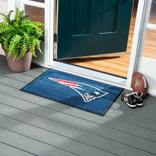 Team Sports America Trending - 2'x3' USA Made Indoor/Outdoor Entryway Mat, New England Patriots