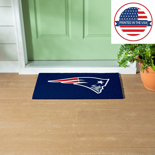 Team Sports America Recommended - Full Color PVC Mat, 16" x 28", New England Patriots