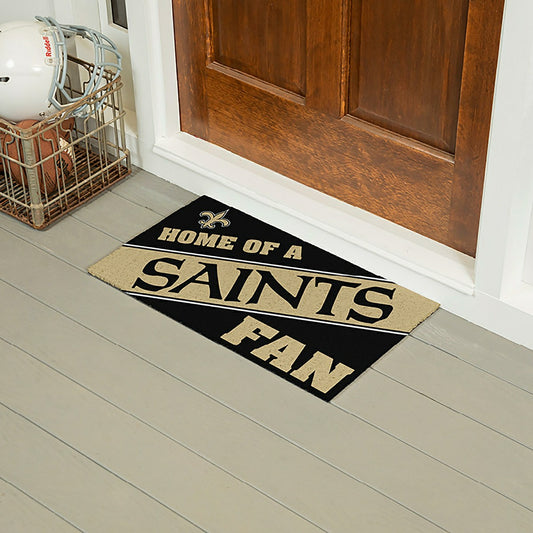 Team Sports America Everyday - New Orleans Saints, PVC Mat COLOR, Home of a Fan