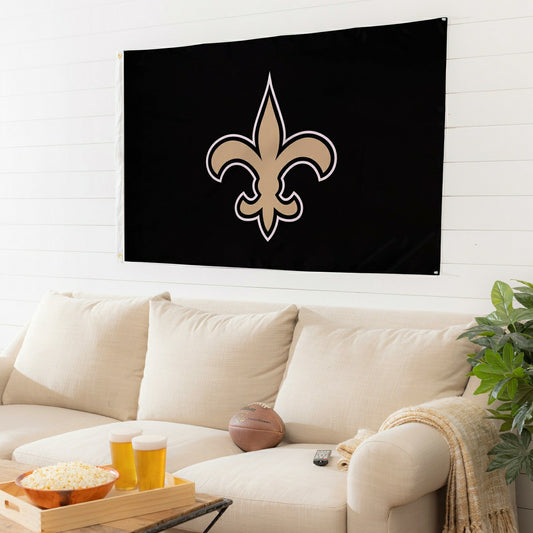 Team Sports America Best Seller - New Orleans Saints Single Sided Estate Flag with 2 Grommets, 3'x5'