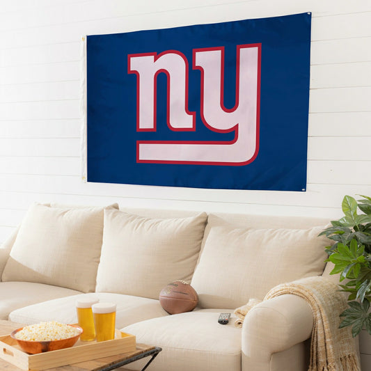 Team Sports America Best Seller - New York Giants Single Sided Flag with 2 Grommets, 3'x5'