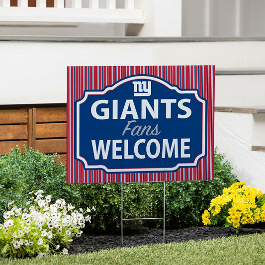 Team Sports America Classic - New York Giants Coroplast Yard Sign, "Fans Welcome"