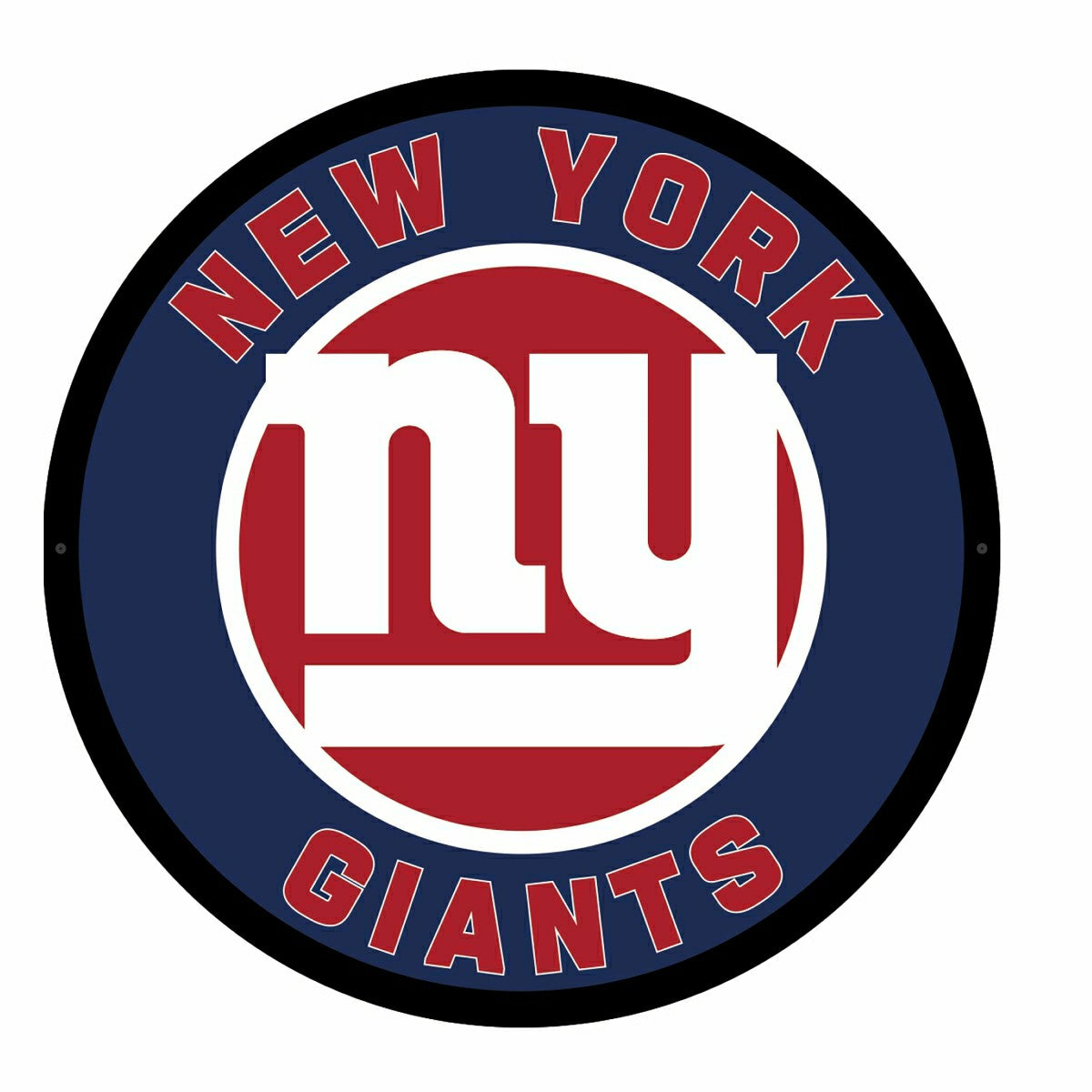 Team Sports America Recommended - LED Wall Decor, Round, New York Giants