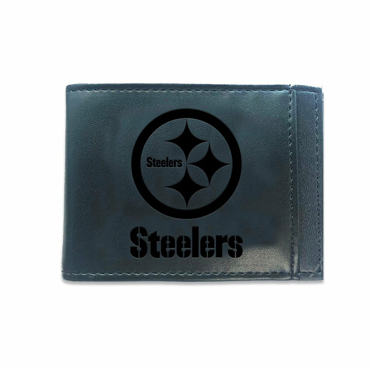 Team Sports America Essential - Front Pocket Wallet w/ RFID Blocking, Pittsburgh Steelers, Black