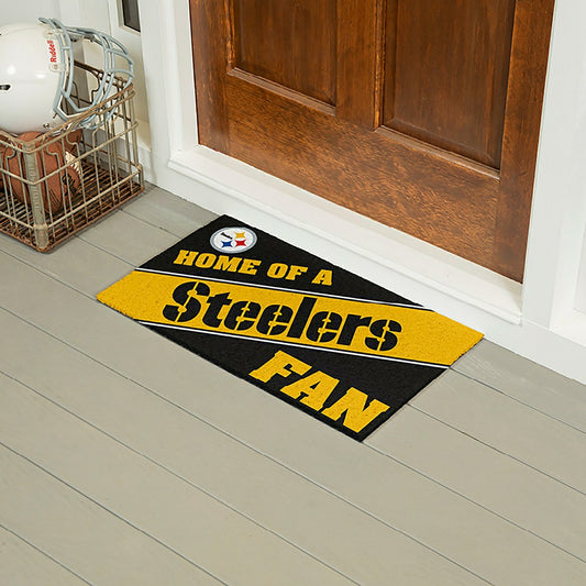 Team Sports America Everyday - Pittsburgh Steelers, PVC Mat COLOR, Home of a Fan
