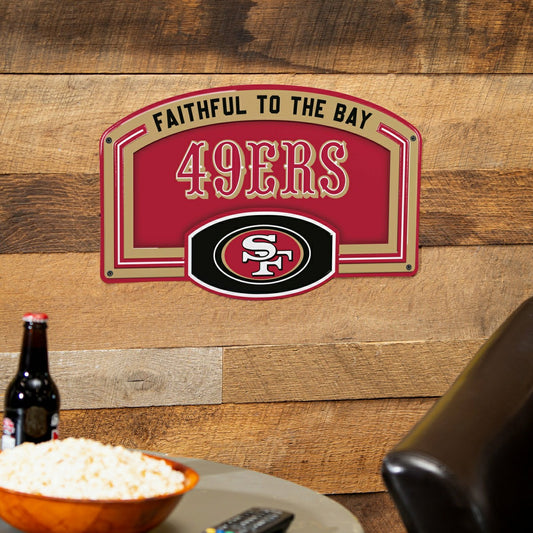 Team Sports America Essential - San Francisco 49ers USA Embossed Steel Wall Sign, 11" x 17"