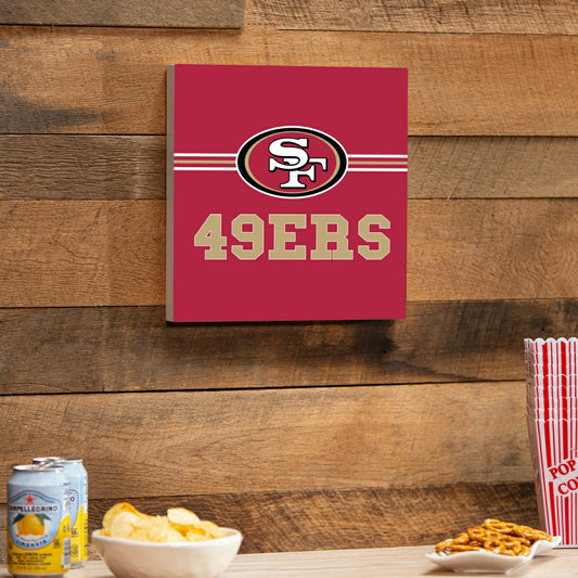 Team Sports America Recommended - San Francisco 49ers Wood Wall Sign, 12x12