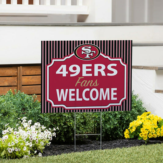 Team Sports America Trending - San Francisco 49ers Coroplast Yard Sign, "Fans Welcome"