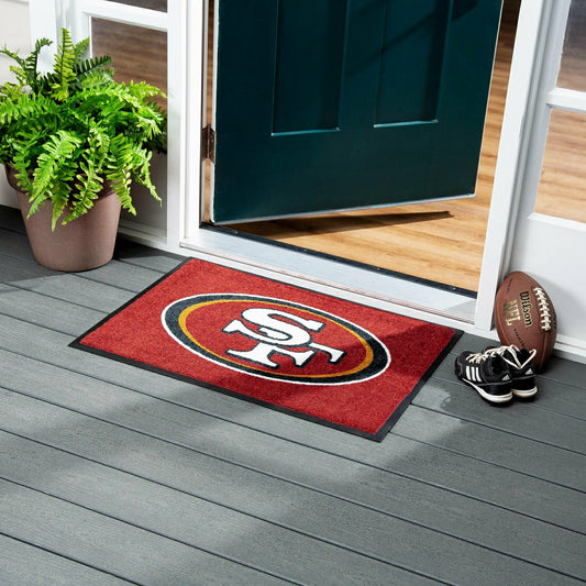 Team Sports America Everyday - 2'x3' USA Made Indoor/Outdoor Entryway Mat, San Francisco 49ers