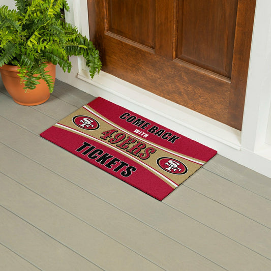 Team Sports America Trending - 28" x 16" PVC Trapper Mat, Come Back with Tickets, San Francisco 49ers