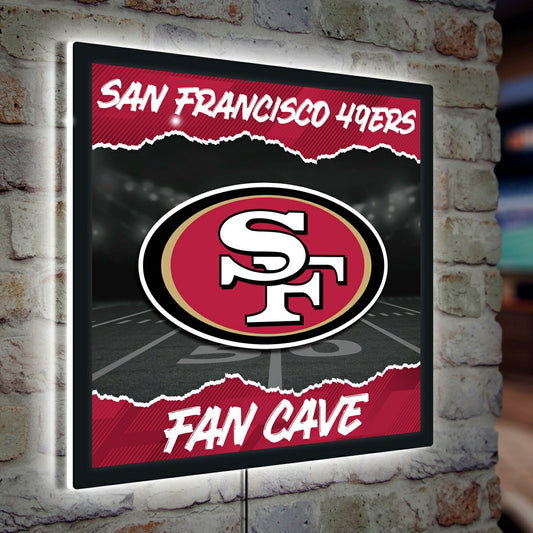 Team Sports America Signature - San Francisco 49ers 23"H x 23"L LED Wall Decor, Edgelite, Square