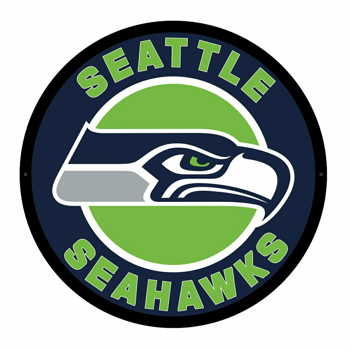 Team Sports America Exclusive - LED Wall Decor, Round, Seattle Seahawks