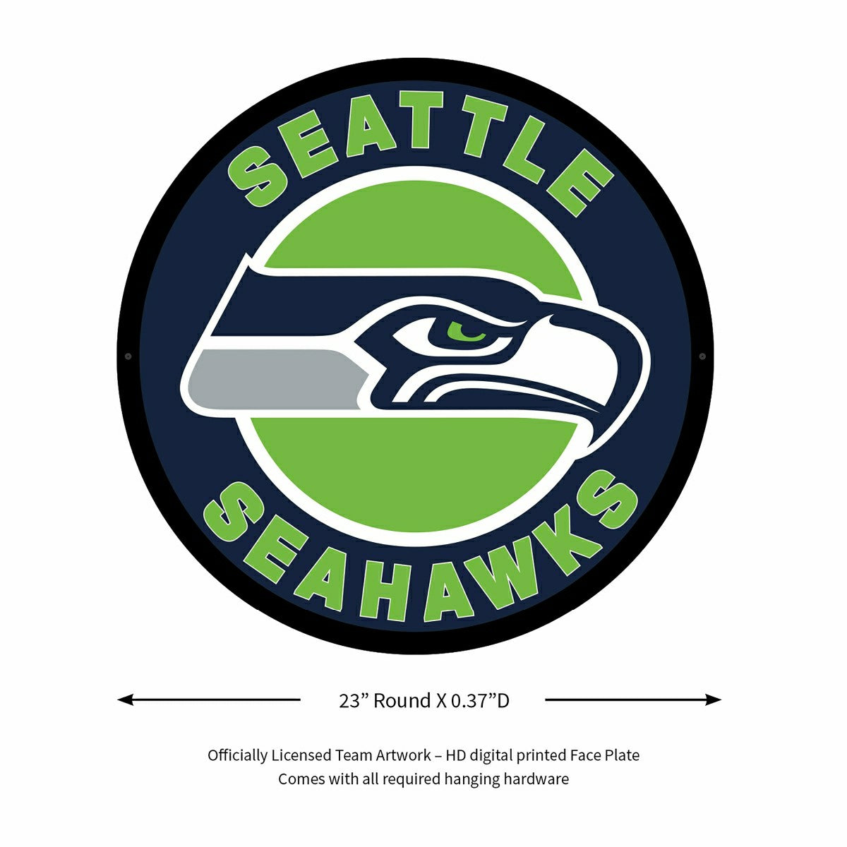 Team Sports America Exclusive - LED Wall Decor, Round, Seattle Seahawks