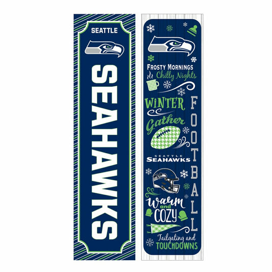 Team Sports America Essential - 46" Double Sided Leaner, Seattle Seahawks, Winter Seasonal
