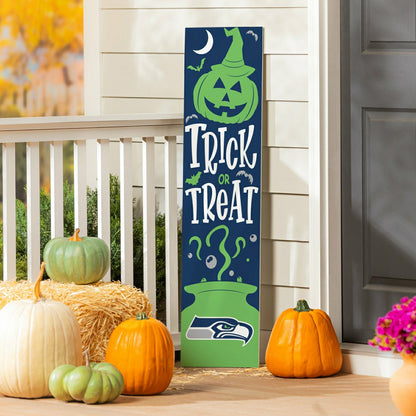 Team Sports America Trending - 47" Double Sided Leaner, Seattle Seahawks, Halloween