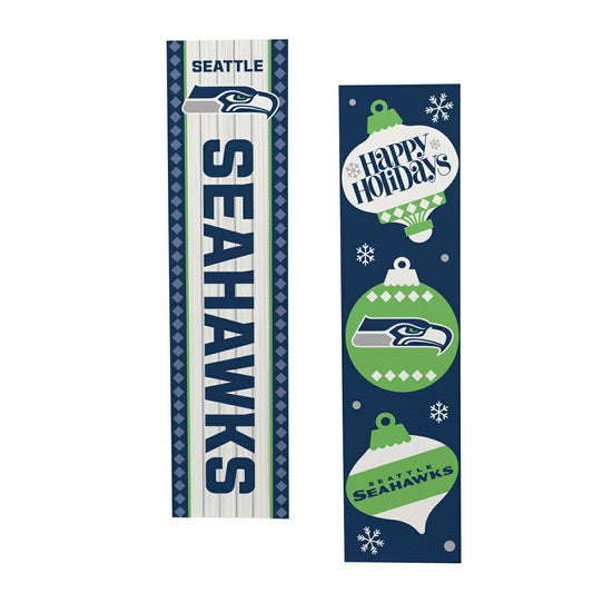 Team Sports America Recommended - 47" Double Sided Leaner, Seattle Seahawks, Christmas