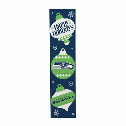 Team Sports America Recommended - 47" Double Sided Leaner, Seattle Seahawks, Christmas